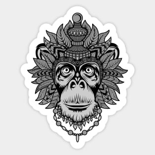 Monkey King grey Sticker